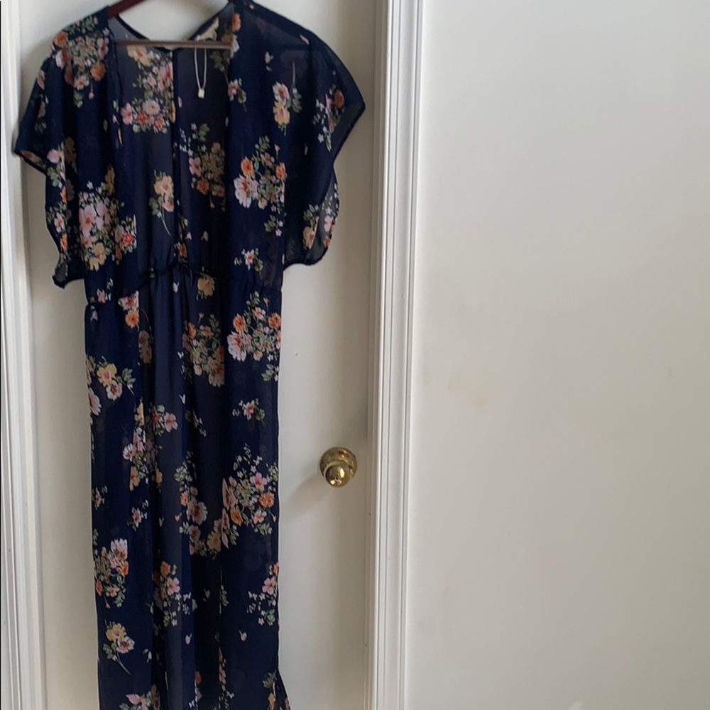 Long Floral Cover Up